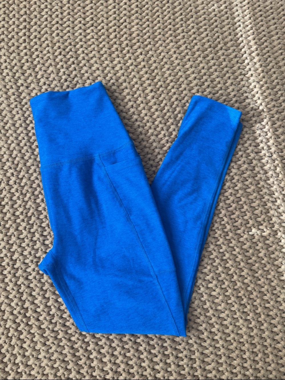 Beyond Yoga Spacedye Out Of Pocket HighWaisted Midi Legging Heathered Blue Small